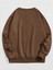Unisex Kahverengi Chicago Baskılı Bisiklet Yaka Oversize Sweatshirt 4