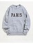 Unisex Gri Paris Bisiklet Yaka Sweatshirt 1