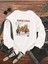 Unisex Beyaz Arizona Bisiklet Yaka Sweatshirt 1