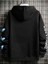 Unisex Siyah Dream Kelebek Baskılı Kapşonlu Oversize Sweatshirt 2