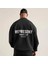 Erkek Siyah Represent Baskılı Oversize Bisiklet Yaka Sweatshirt 1