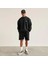 Erkek Siyah Represent Baskılı Oversize Bisiklet Yaka Sweatshirt 2