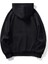 Unisex Siyah Nasa Baskılı Oversize Kapşonlu Sweatshirt 3