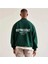 Erkek Yeşil Represent Baskılı Oversize Bisiklet Yaka Sweatshirt 1