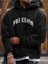 Unisex Siyah Freedom Baskılı Oversize Kapşonlu Sweatshirt 1
