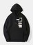 Unisex Siyah New Moment Baskılı Oversize Kapşonlu Sweatshirt 1
