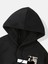 Unisex Siyah New Moment Baskılı Oversize Kapşonlu Sweatshirt 2