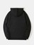 Unisex Siyah New Moment Baskılı Oversize Kapşonlu Sweatshirt 3