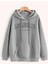 Unisex Gri Los Angeles Baskılı Oversize Kapşonlu Sweatshirt 1