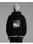 Unisex Siyah Los Angeles Oversize Kapşonlu Sweatshirt 2