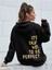 Unisex Siyah Its Okey Baskılı Oversize Kapşonlu Sweatshirt 1