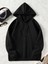 Unisex Siyah New York Baskılı Oversize Kapşonlu Sweatshirt 2