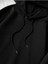 Unisex Siyah New York Baskılı Oversize Kapşonlu Sweatshirt 3