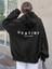 Unisex Siyah Destiny Baskılı Oversize Kapşonlu Sweatshirt 3