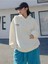Unisex Beyaz Destiny Baskılı Oversize Kapşonlu Sweatshirt 3
