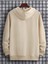 Unisex Bej Dream Baskılı Oversize Kapşonlu Sweatshirt 3