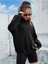 Unisex Siyah Its Okey Baskılı Oversize Kapşonlu Sweatshirt 3