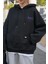 Unisex Siyah Back Baskılı Oversize Kapşonlu Sweatshirt 3