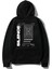 Unisex Siyah Silence Baskılı Oversize Kapşonlu Sweatshirt 2
