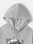 Unisex Gri Heykel Baskılı Oversize Kapşonlu Sweatshirt 2