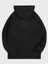 Unisex Siyah Tavşan Baskılı Oversize Kapşonlu Sweatshirt 3
