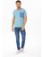Erkek Garnili Cep Nakışlı Bisiklet Yaka T-Shirt 1