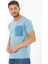 Erkek Garnili Cep Nakışlı Bisiklet Yaka T-Shirt 4