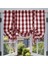 Buffalo Ekose Valances Dekor Çiftlik Evi Penceresi Kırmızı 60X120CM 5