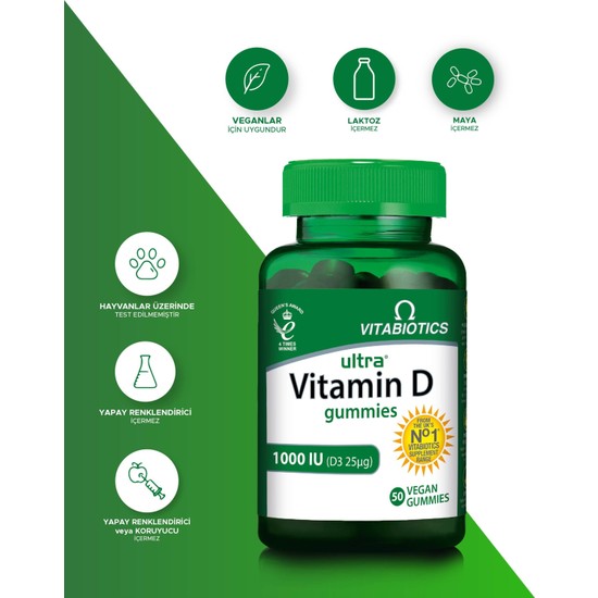 Vitabiotics Ultra Vitamin D Gummies 50 Li 5021265251643 Fiyatı