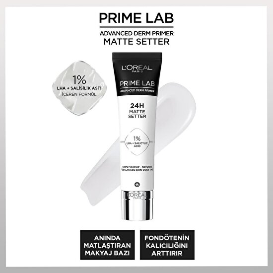 L'Oréal Paris Prime Lab Matte Setter Matlaştırıcı Salisilik Asit Içeren Primer