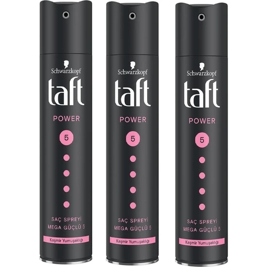 Taft Power Kaşmir Saç Spreyi 250 Ml X 3 Adet