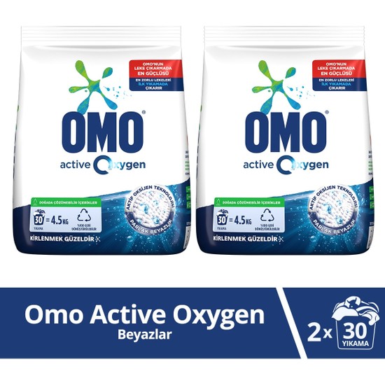 Omo Active Oxygen Toz Çamaşır Deterjanı Beyazlar Için En Fiyatı