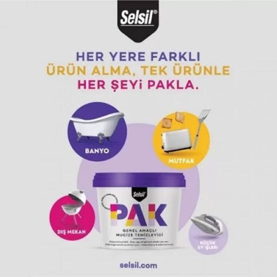 Selsil Pak Genel Amaçlı Mucize Temizleyici 500 Gr X 2 Adet Fiyatı