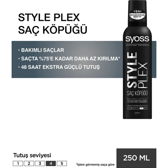 Syoss Style Plex Köpük 250 Ml