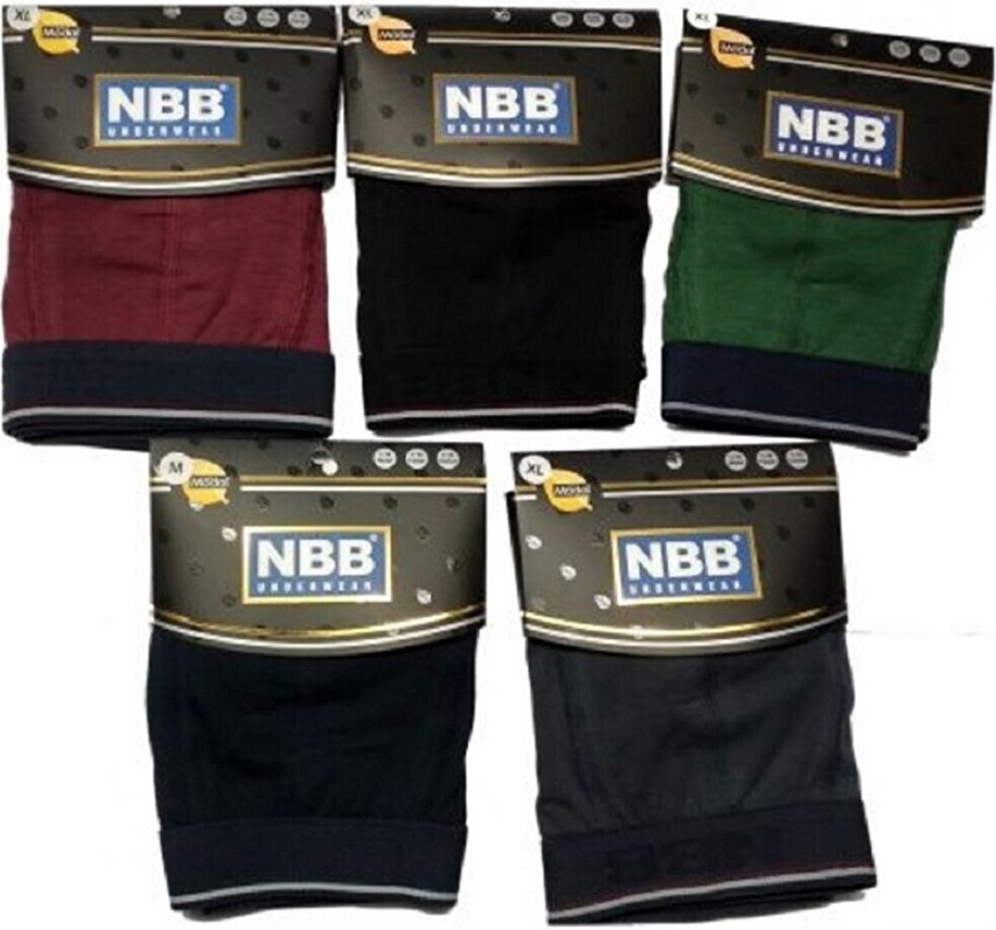 NBB 735 Modal Erkek Boxer Siyah Abani Classic 5’li Paket