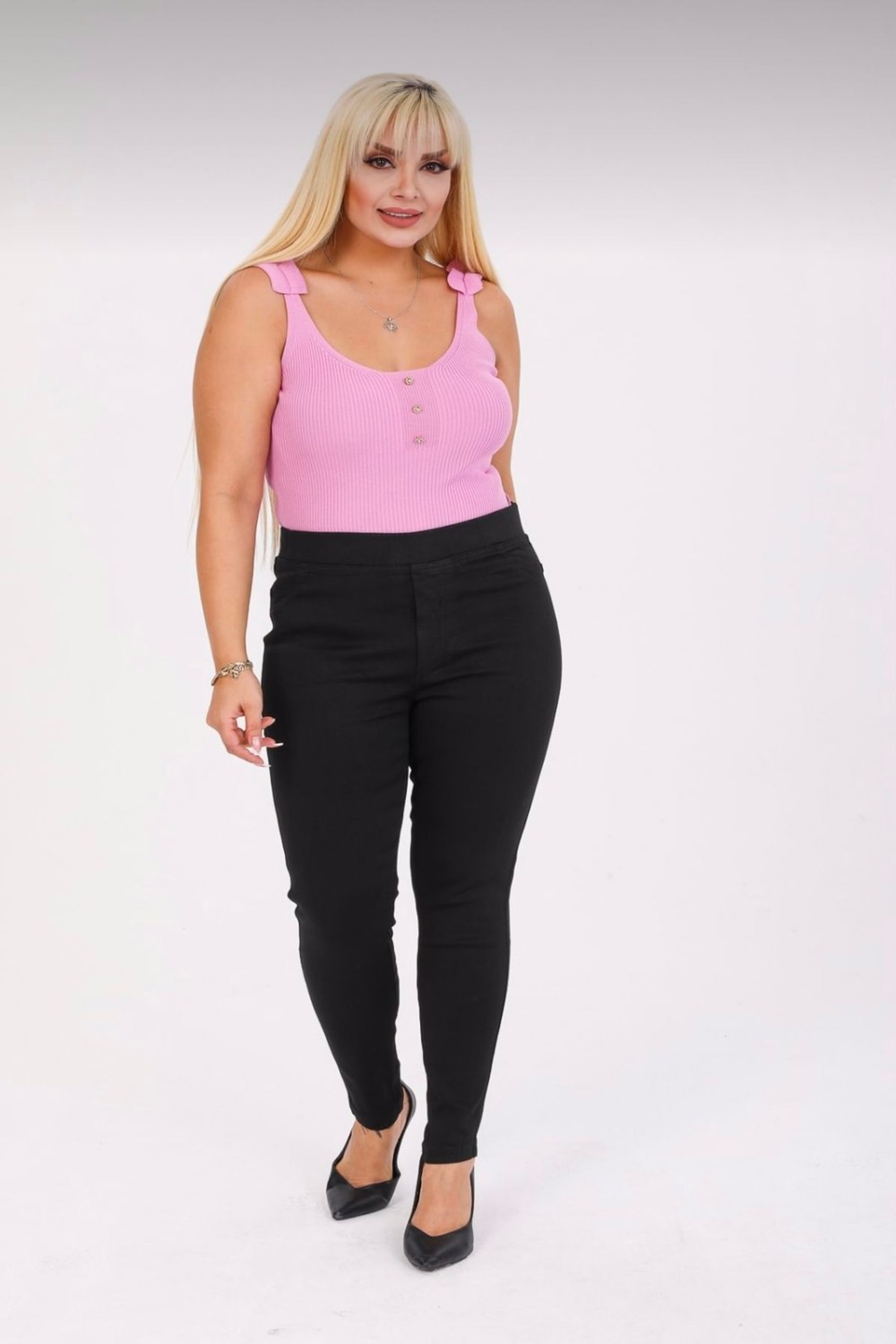 Moda Mark Real Kadın Beli Lastikli Kot Tayt Pantolon / Toparlayıcı /yüksek Bel /büyük-Küçük-Beden