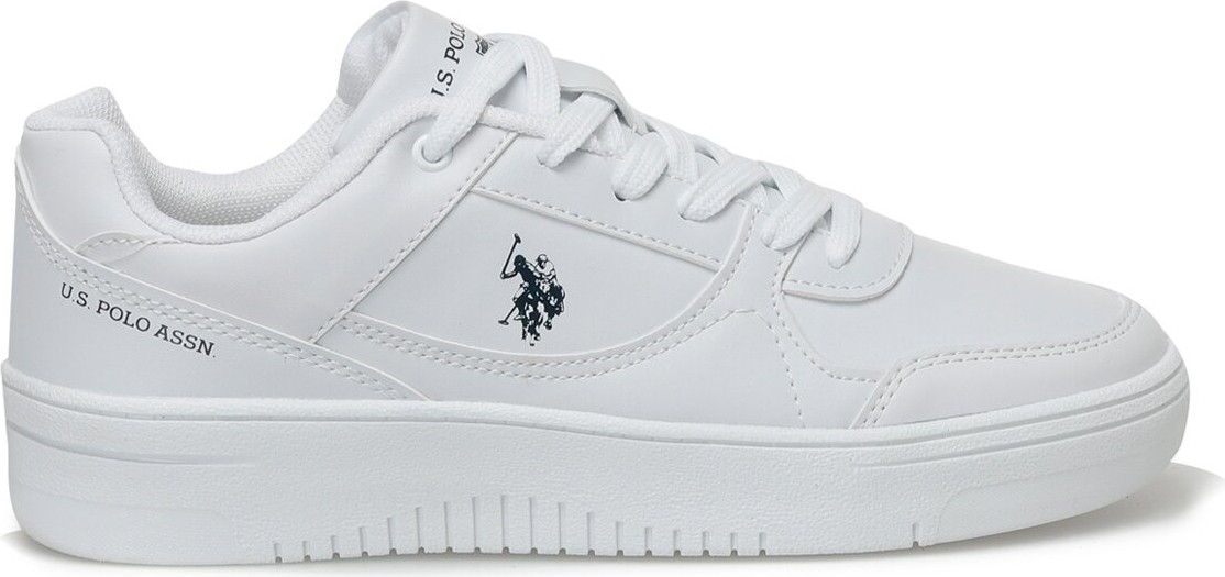 U.S. Polo Assn. Beyaz Kadın Sneaker 42 Düz Taban Deri Malzeme ile Şık Tasarım görsel 2