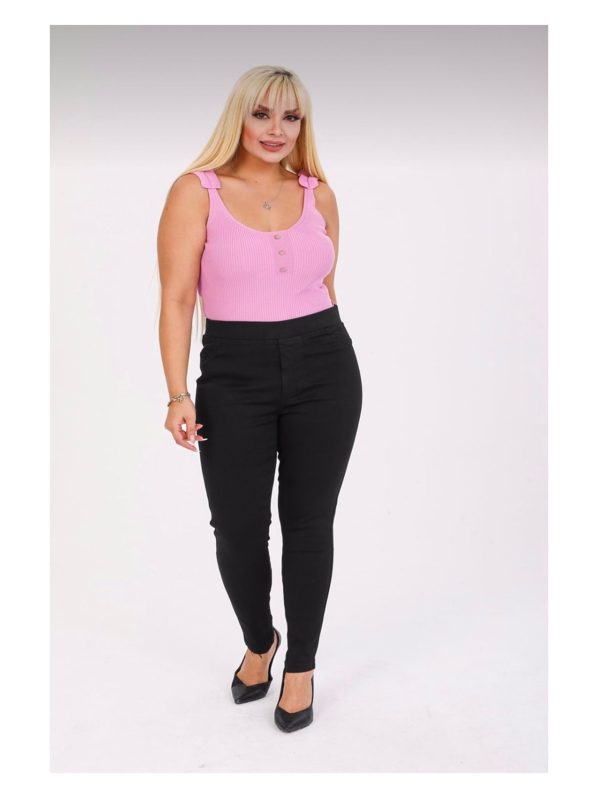 Moda Mark Real Kadın Beli Lastikli Kot Tayt Pantolon / Toparlayıcı /yüksek Bel /büyük-Küçük-Beden - Görsel 6