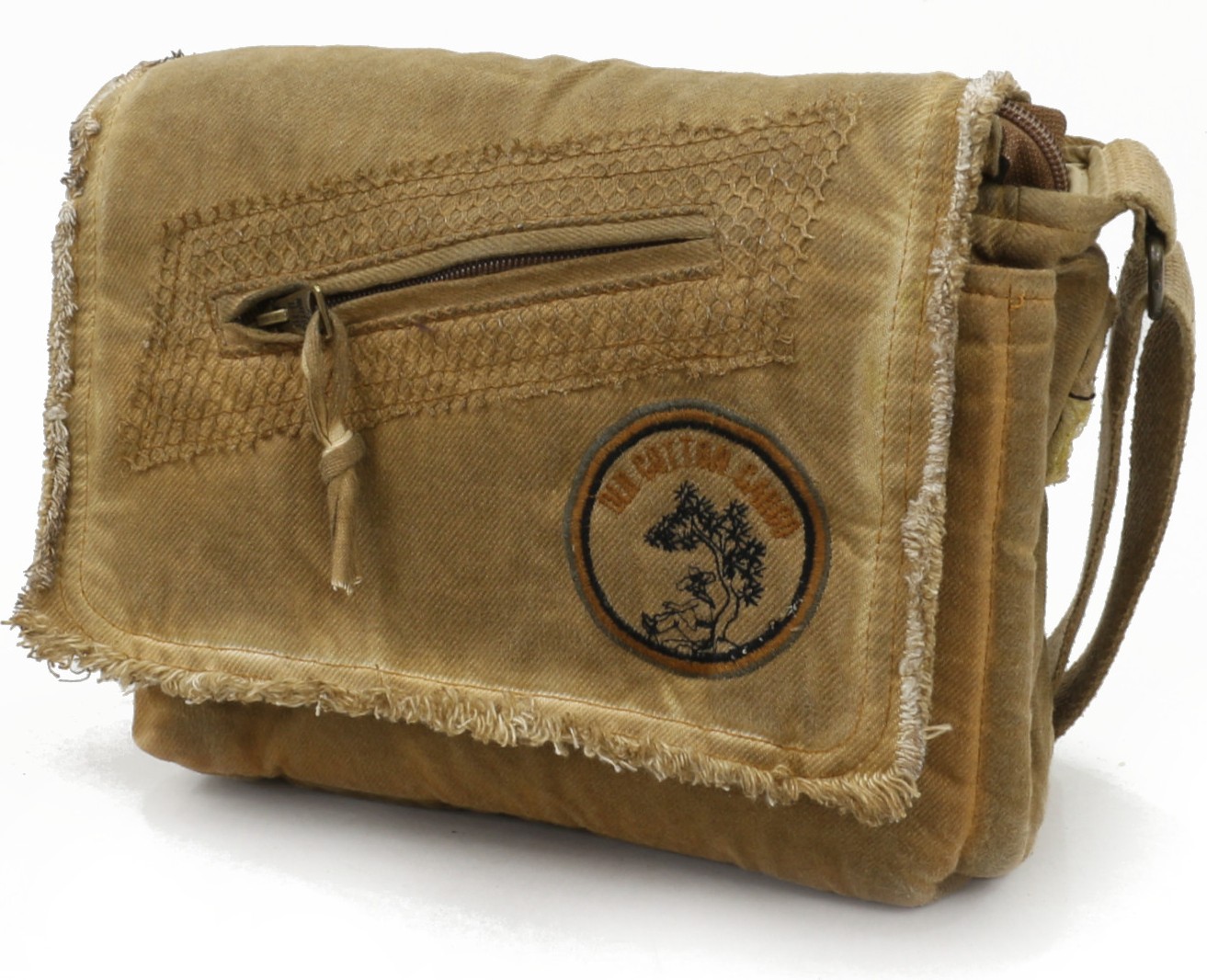 Old Cotton Cargo 7136 Küçük Omuz Çantası Kanvas Bag Okul Tablet Çantası