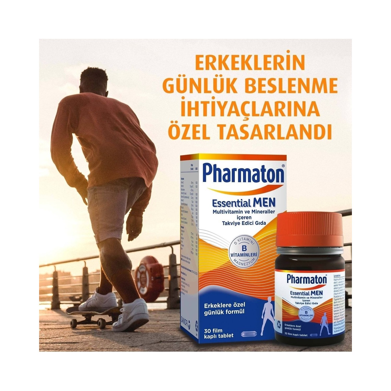 Pharmaton Essential Men 30 Tablet - Magnezyum, Vitamin B, Fiyatı