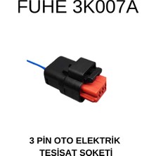 Fuhe Oto 3 Pin Oto Elektrik Tesisat Soketi