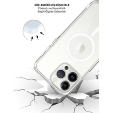 Byoztek Iphone 12 Pro Max Magsafe Destekli Kablosuz Şarj Uyumlu Şeffaf Silikon Kılıf