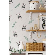 Msticker Sevimli Panda ve Bambular Sticker Seti, Çocuk Bebek Odası Sticker