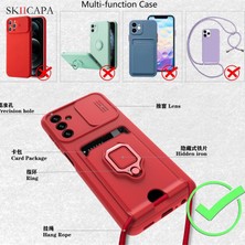 MTK Moveteck Xiaomi Mi 11T Uyumlu Kılıf Kamera Korumalı Kızaklı Lens Yüzüklü Kartvizitli Zuma Silikon Case