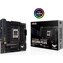 Asus Tuf Gamıng B650M-Plus Amd B650 Am5 Ddr5 6400 Dp Hdmı 2X M2 Usb3.2 Aura Rgb 2.5Gbit Lan Matx (Tuf Gamıng B650M-Plus) Anakart