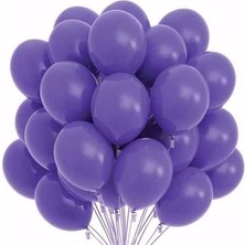 Parti Station Lastik Lateks Mat Balon 25 Adet Kırmızı Siyah Sarı Turuncu Pembe Mavi Mor Yeşil Küf Yeşili Şeffaf Lacivert Fuşya Gri Kahverengi