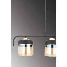 Esslight Fırat 3'lü Modern Bal Başlıklı Sıralı Sarkıt Avize