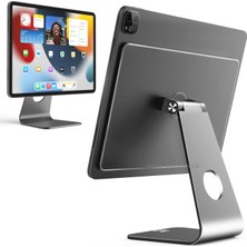 MTK Moveteck Manyetik Magsafe Metalik iPad Standı Tutucu 360 Derece Dönen Ayarlanabilir Ipad Pro 12.9 Inç 3 /4 / 5/6.nesil Ofis Tip