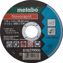 Metabo Novorapid 616270000 Metal Kesici Disk 115X1.0X22.23 mm