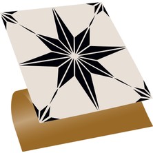 Tink Kendinden Yapışkanlı Siyah Yıldız  Desenli Pvc Karo 30x30 cm (56 Adet) 5m2